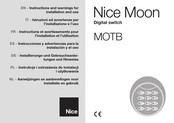 Nice Moon MOTB Instructions And Warnings For Installation And Use