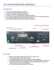 Fmuser ST-15M Operation Manual