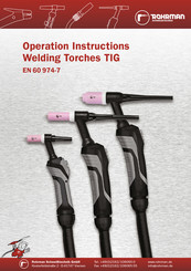 Rohrman Schweißtechnik TIG Operation Instructions Manual