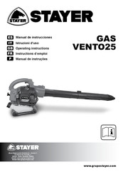 stayer GAS VENTO25 Operating Instructions Manual