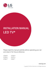 LG UT57 Series Installation Manual