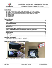 Travis Industries GreenStart Igniter 3 Installation Instructions Manual