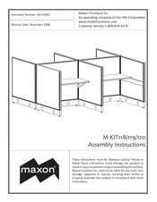 Maxon M-KIT120 Assembly Instructions Manual