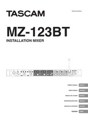 Tascam MZ-123BT Owner's Manual