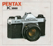 User Guide #1 Pentax K1000 1990 Camera Instruction Manual 