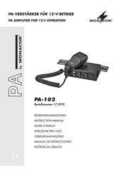 Monacor PA-102 Instruction Manual