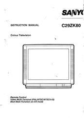 Sanyo C29ZK80 Instruction Manual