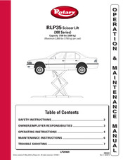 Rotary RLP35 Operation & Maintenance Manual