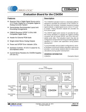 Cirrus Logic CDB4354 Quick Start Manual