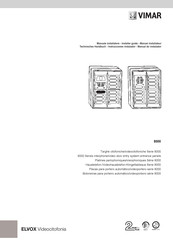 Elvox Vimar 8000 Series Installer's Manual