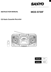 Sanyo MCD-S735F Instruction Manual