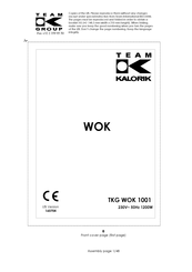 Team kalorik TKG WOK 1001 Operating Instructions Manual