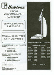 Koblenz U-510-DC Service Manual & Parts List