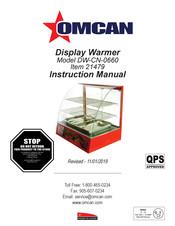 Omcan DW-CN-0660 Instruction Manual