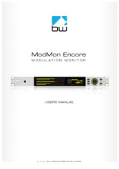 BW Broadcast ModMon Encore User Manual