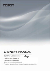 TOSOT GWH18QD-K3DNB4D/I Owner's Manual