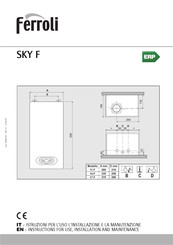 ferolli SKY 11 F Instructions For Use, Installation And Maintenance