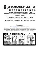 torklift A7706R Important Owner-Operator Installation Instructions