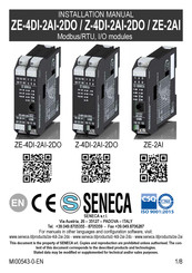 Seneca ZE-2AI Installation Manual