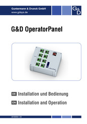 G&D OperatorPanel Installation And Operation Manual