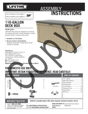 Lifetime 853281 Assembly Instructions Manual