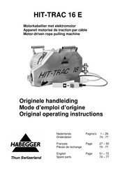 Habegger HIT-TRAC 16 E Manuals