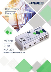 Lemco Micro line MLF-301 Operation Manual