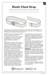 Bodypoint SP110L Installation And User Instructions Manual
