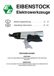 EIBENSTOCK ESR 500 Operating Instructions Manual