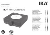 IKA Mini MR standard Operating Instructions Manual
