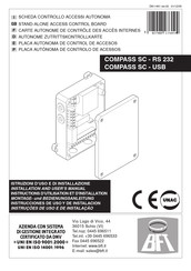 BFT COMPASS SC-RS 232 Installation And User Manual