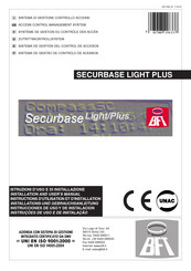 BFT SECURBASE LIGHT PLUS Installation And User Manual