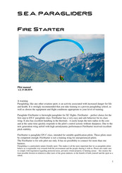 S.E.A. Paragliders FireStarter Pilot's Manual