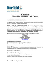 Norfield MasterLine Multipoint Lock Fixture Manual
