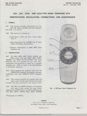 Bell System Practices 2220 Identification, Installation, Connections, And Maintenance