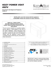 kozy heat KPV Manual