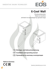 EOS E-Cool Wall B Installation And Operating Manual