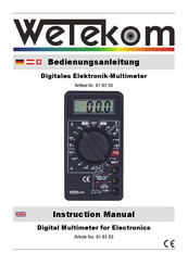 Wetekom 81 83 50 Instruction Manual