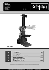 Scheppach HL850 Translation From The Original Instruction Manual