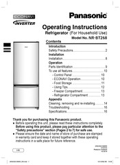 Panasonic NR-BT268 Operating Instructions Manual