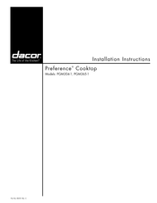 Dacor Preference PGM365-1 Installation Instructions Manual