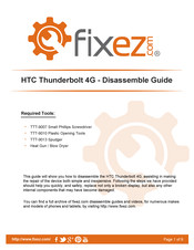 HTC Thunderbolt 4G Disassemble Manual