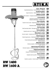 ATIKA RW 1600 A Original Instructions, Safety Instructions, Spare Parts