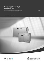SystemAir Topvex SX/C Operation And Maintenance Instructions