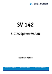 SIGMATEK VARAN SV 142 S-DIAS Technical Manual