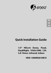 Eneo HDD-1080M2810IR D Quick Installation Manual