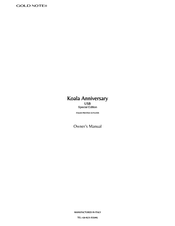 Gold Note Koala Anniversary USB Special Edition Owner's Manual