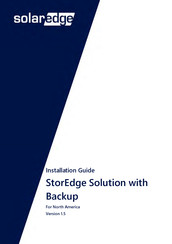 SolarEdge StorEdge Solution with Backup Installation Manual