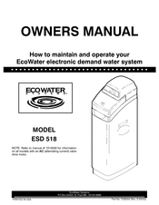 Ecowater ESD 518 Owner's Manual