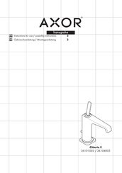 Hans Grohe AXOR Citterio E 36101003 Instructions For Use And Assembly Instructions